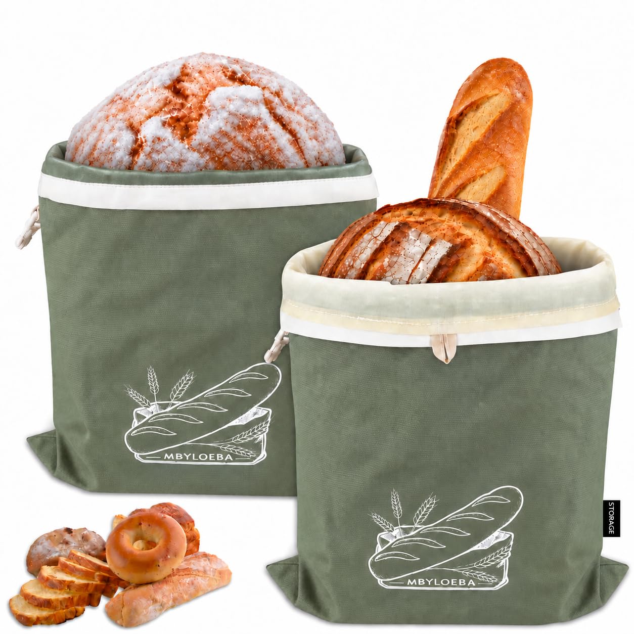 Amazon.com: MBYLOEBA Sourdough Bread Bags, 2 Pack, 1 Beeswax Bag